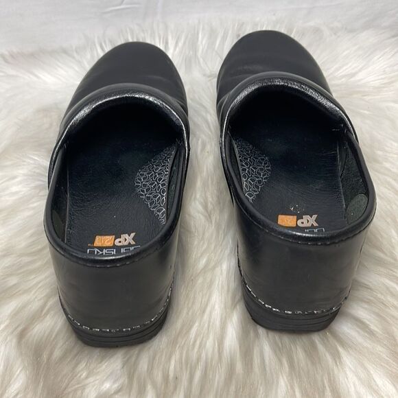 Dansko XP Professional Black Leather Clogs Sz 38/7.5-8 - Picture 3 of 7